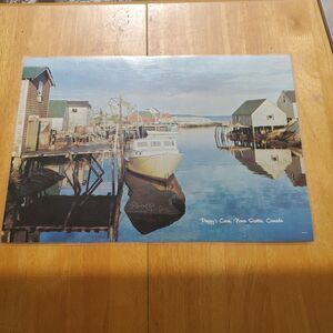 Peggy's Cove Vintage Table Placemat Nova Scotia Canada With Map Ocean Playground